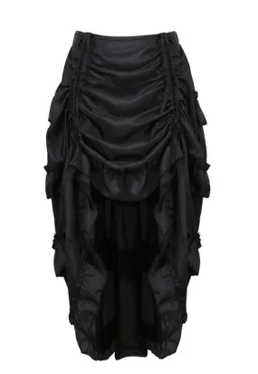 Irregular Shirring Pleated Party Maxi Skirt