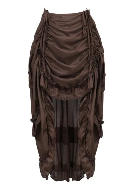 Irregular Shirring Pleated Party Maxi Skirt