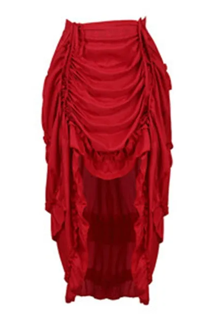 Irregular Shirring Pleated Party Maxi Skirt