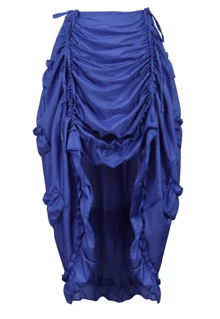 Irregular Shirring Pleated Party Maxi Skirt
