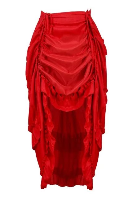 Irregular Shirring Pleated Party Maxi Skirt
