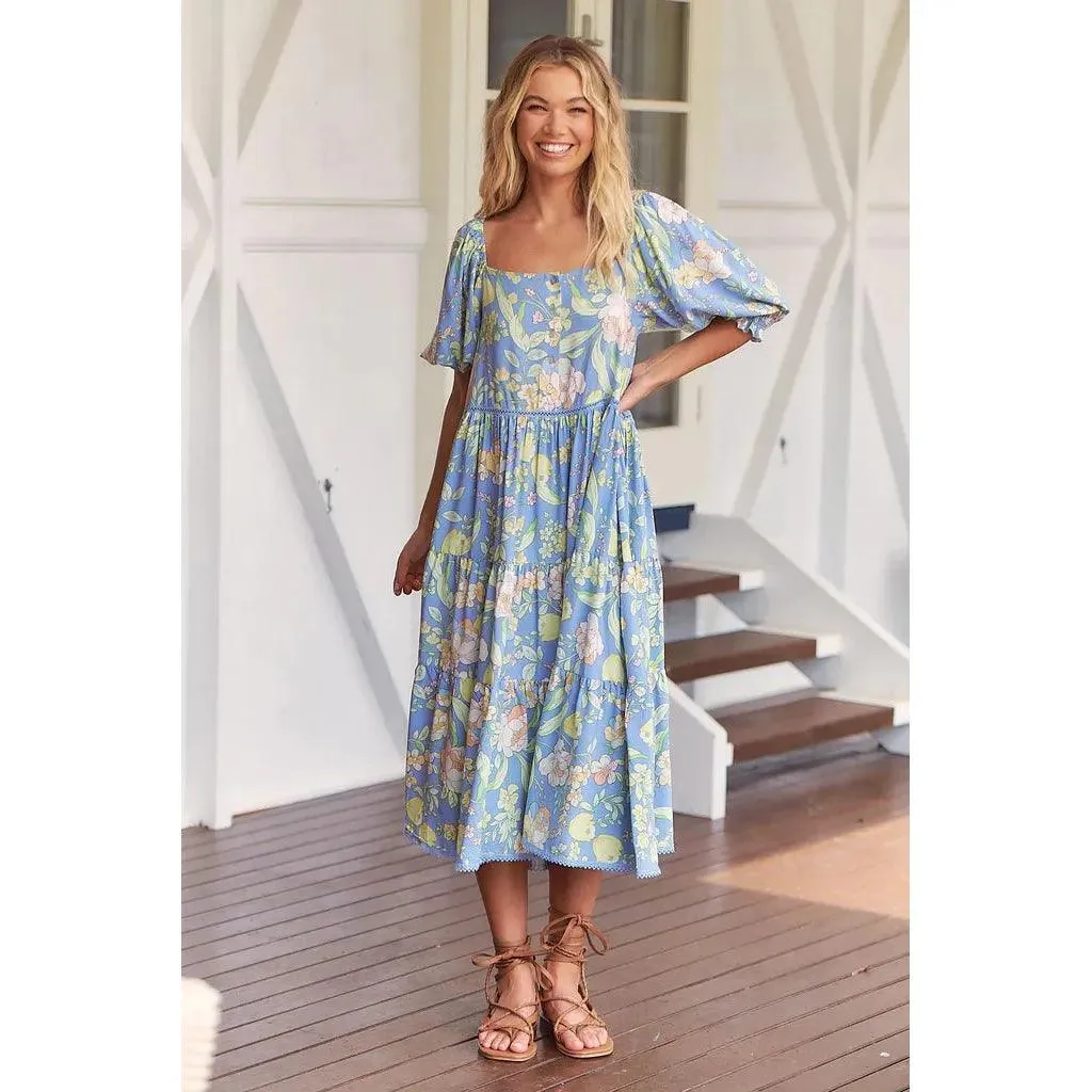 JAASE Blue Dusk Print Rosella Midi Dress
