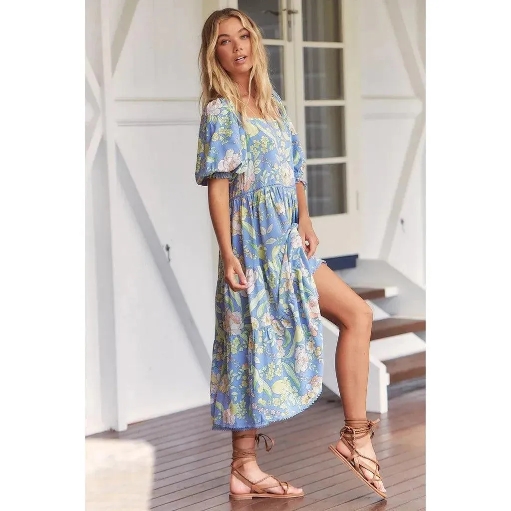 JAASE Blue Dusk Print Rosella Midi Dress