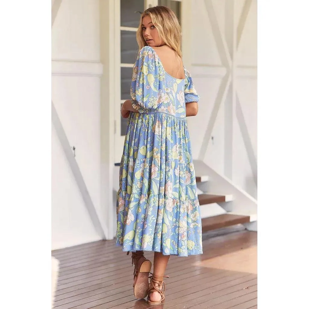 JAASE Blue Dusk Print Rosella Midi Dress