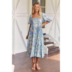 JAASE Blue Dusk Print Rosella Midi Dress