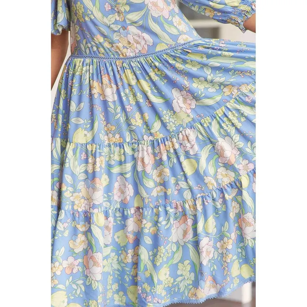 JAASE Blue Dusk Print Rosella Midi Dress