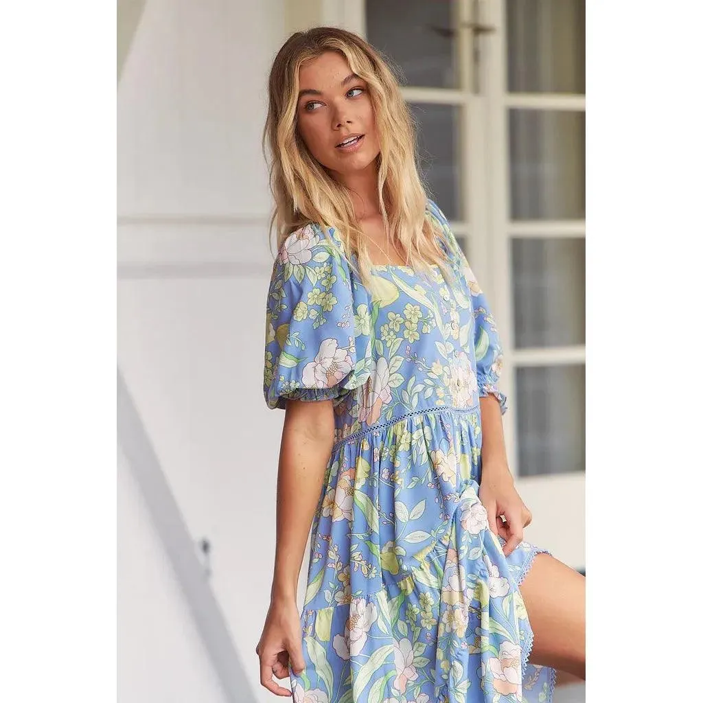 JAASE Blue Dusk Print Rosella Midi Dress