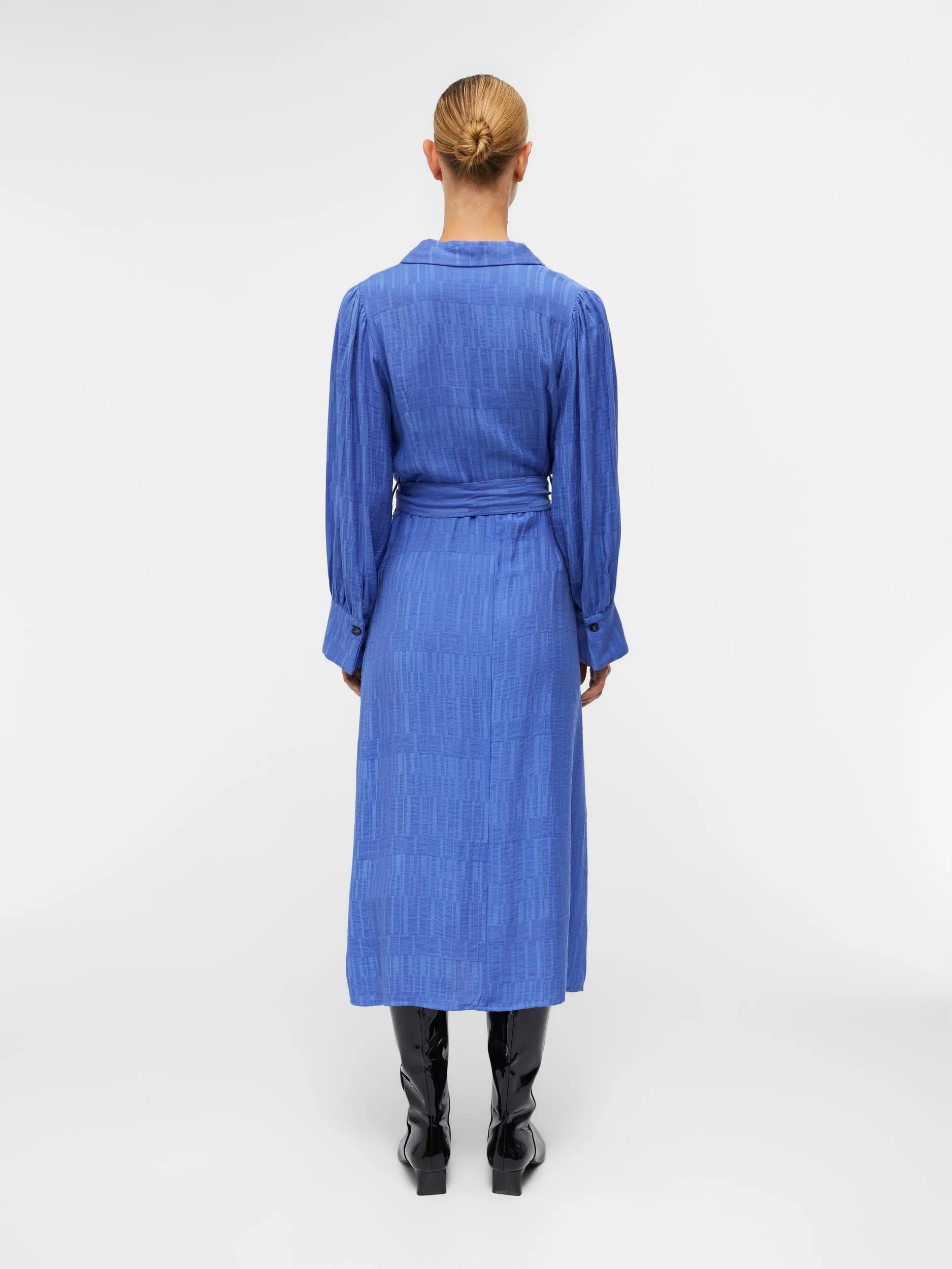 JANINE L/S MIDI WRAP DRESS (AMPARO BLUE)