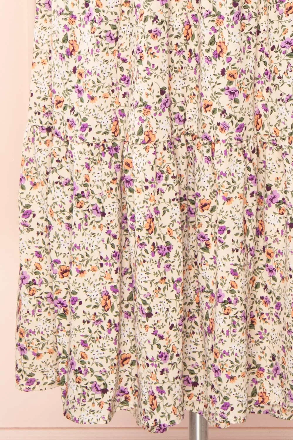Kate Beige | Floral Midi Wrap Dress