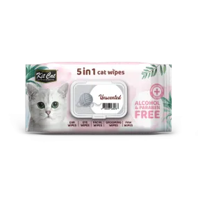 KitCat 5 in 1 Cat Wipes Unscented 80sheets