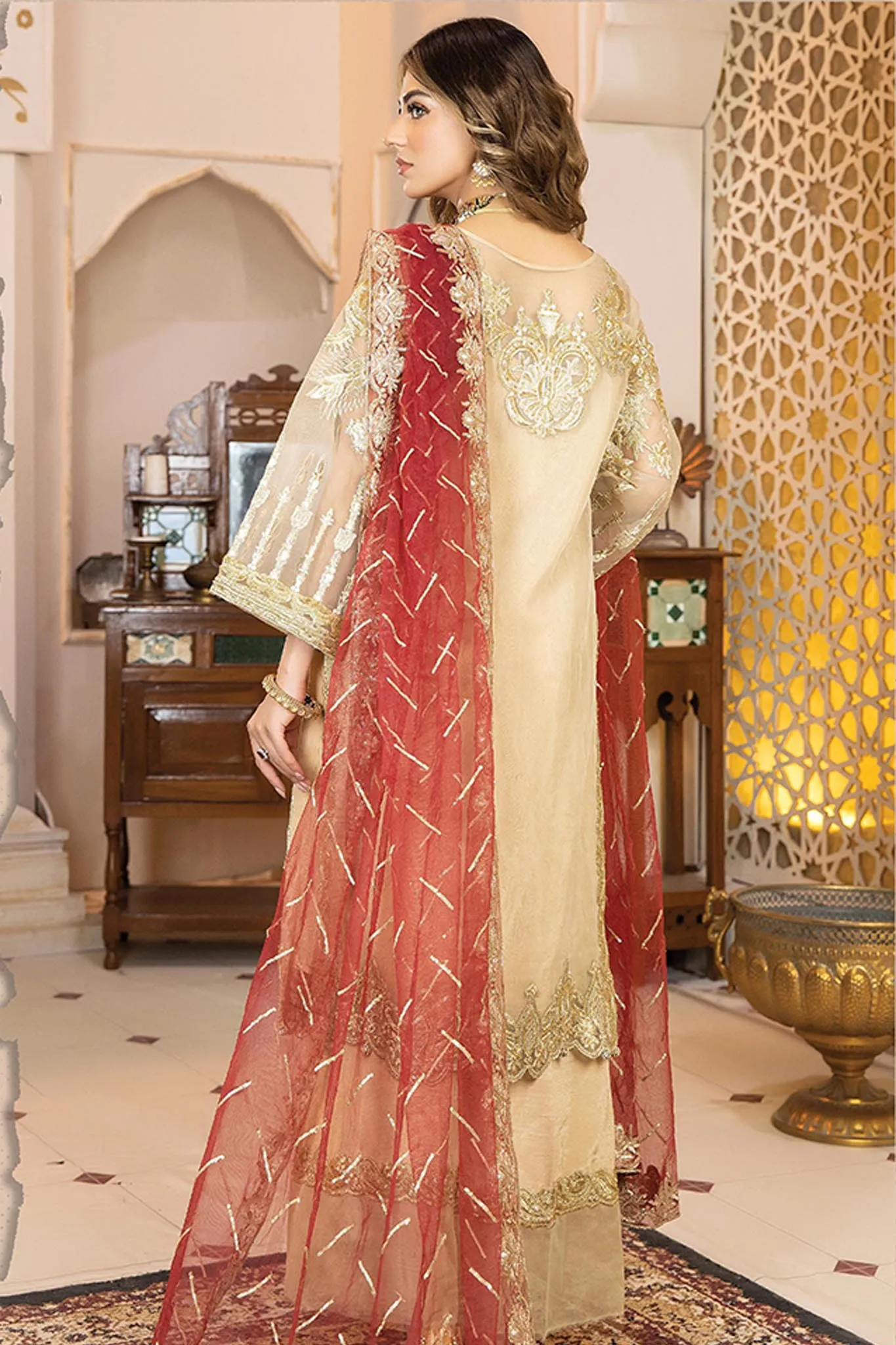 La Bella by Imrozia Unstitched 3 Piece Luxury Formal Collection'2022-L-237-Golden Glory