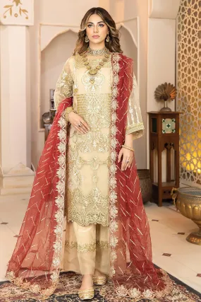 La Bella by Imrozia Unstitched 3 Piece Luxury Formal Collection'2022-L-237-Golden Glory