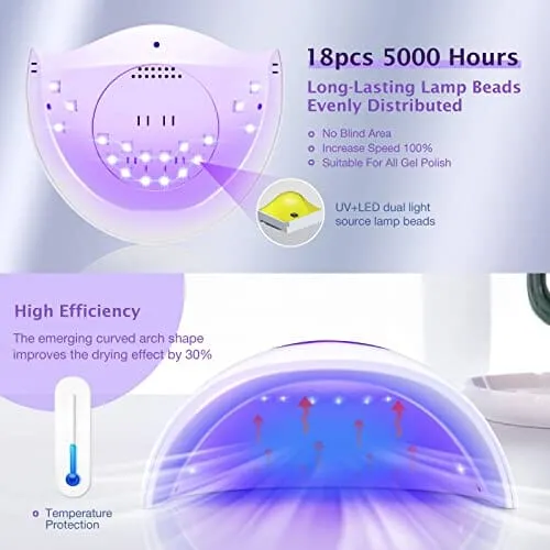 LadyMisty 72W UV LED Nail Lamp