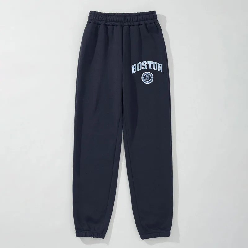 Letter Graphic Thermal Lined Sweatpants