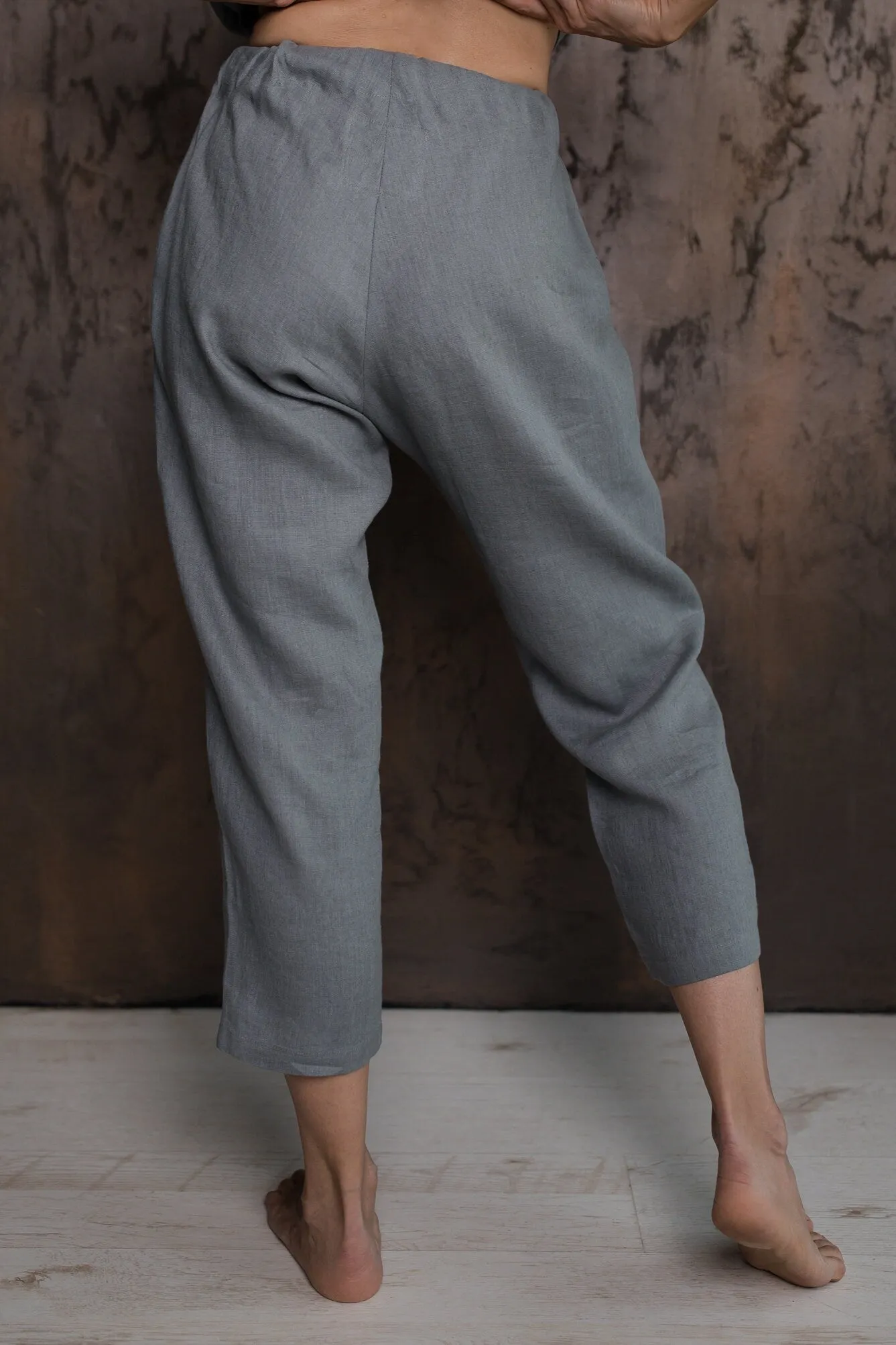 Linen Pants IEVA In Grey