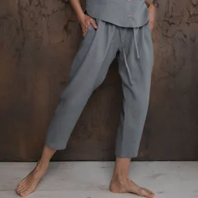 Linen Pants IEVA In Grey