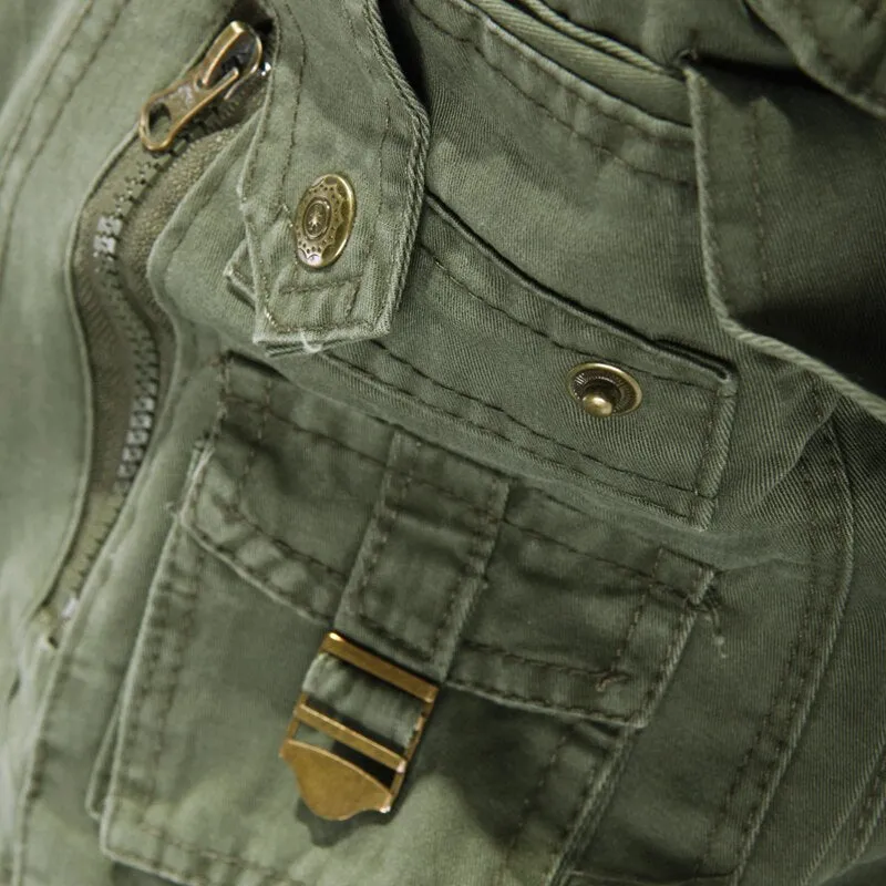 Men Cargo Pants Trouser Big Pockets Decoration