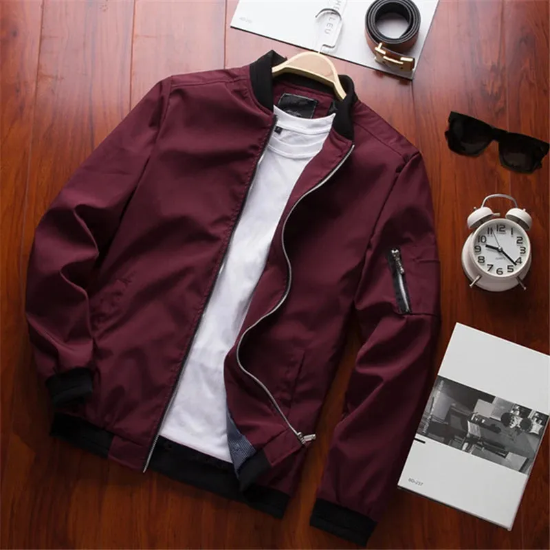 Men's Long Sleeve Bomber Jacket