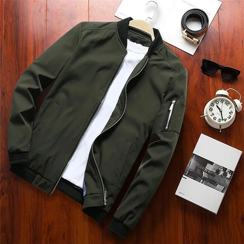 Men's Long Sleeve Bomber Jacket