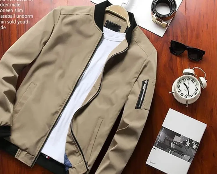 Men's Long Sleeve Bomber Jacket