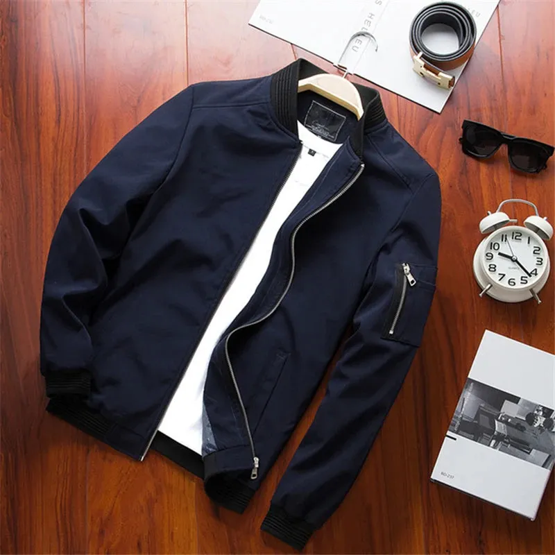 Men's Long Sleeve Bomber Jacket