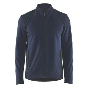 Mens Microfleece Jacket Navy Slim Fit Pockets Zipped Breathable XLarge 43" Chest