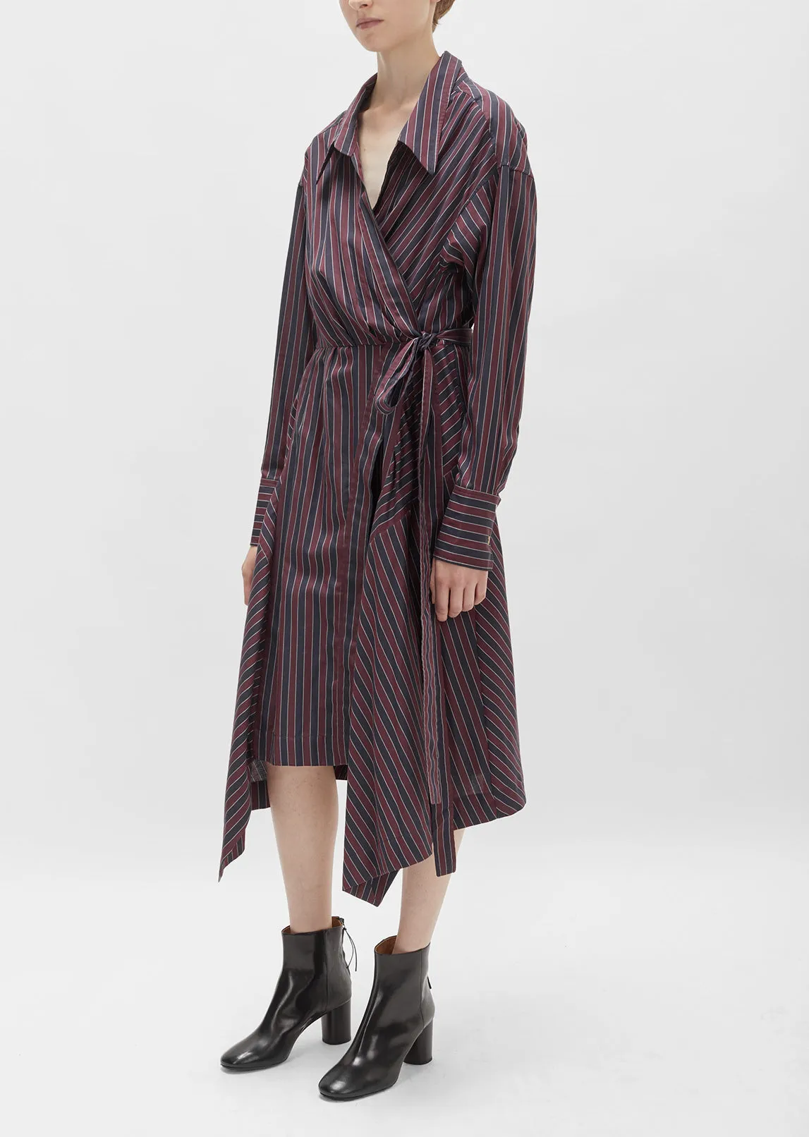 Mila Cotton Asymmetrical Wrap Dress