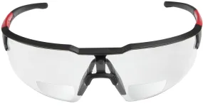 Milwaukee 48-73-2204 Safety Glasses, Unisex, Anti-Scratch Lens, Polycarbonate Lens, Plastic Frame, Black/Red Frame, 1/PK :CD: QUANTITY: 1