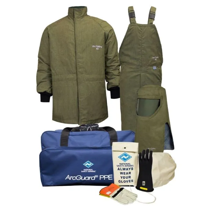 NSA KIT4SCLT40 40 cal ArcGuard RevoLite Arc Flash Kit with Short Coat & Bib Overall