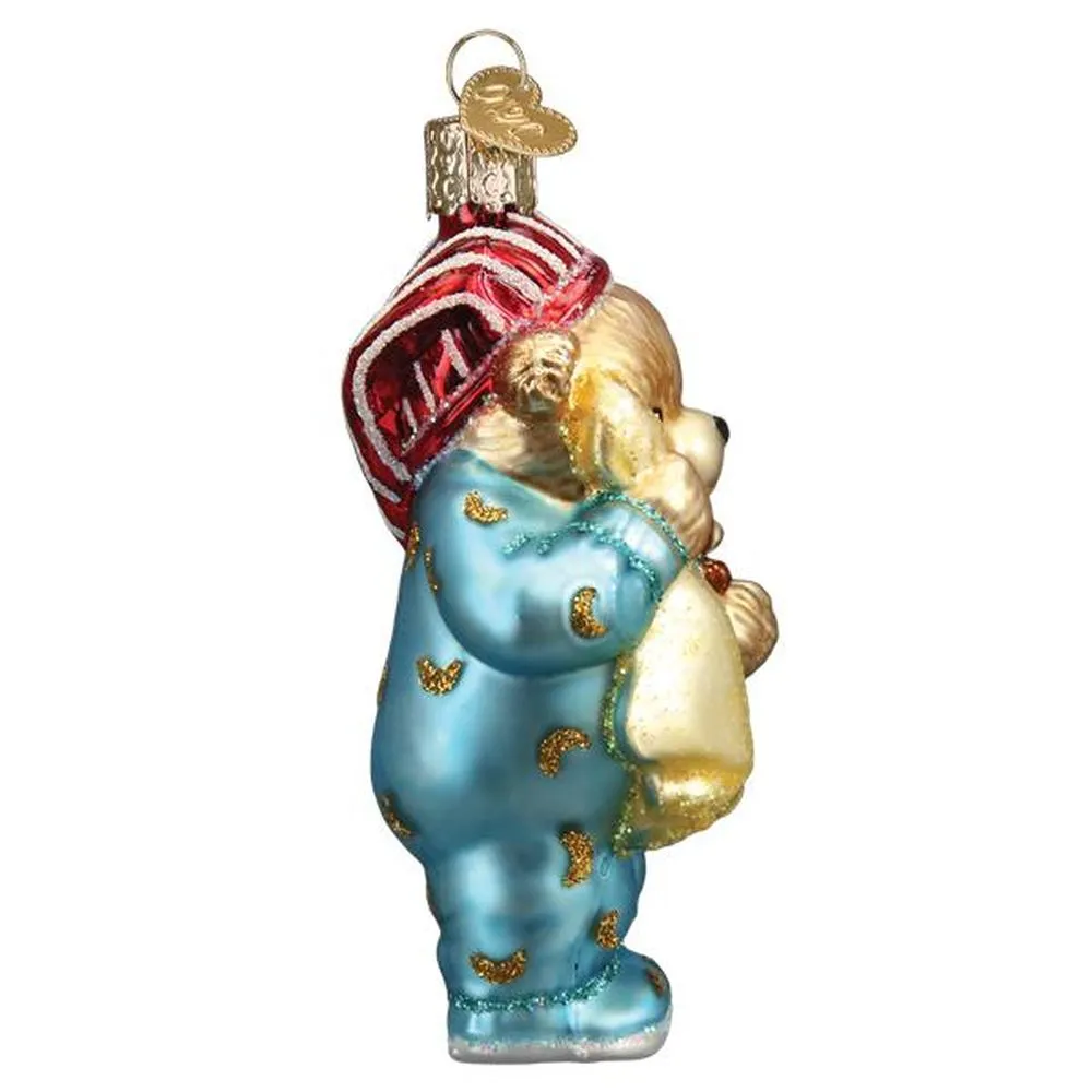 Old World Christmas Bedtime Teddy Bear Ornament