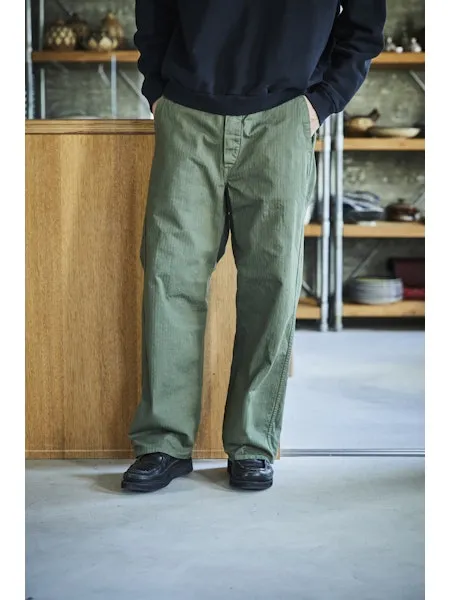 orSlow WIDE FIT FRENCH WORK PANTS (UNISEX) - Army Green