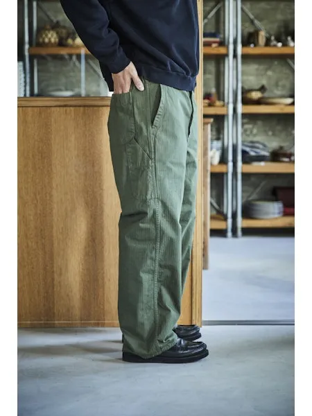orSlow WIDE FIT FRENCH WORK PANTS (UNISEX) - Army Green