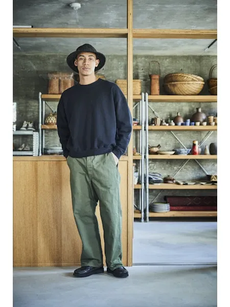 orSlow WIDE FIT FRENCH WORK PANTS (UNISEX) - Army Green