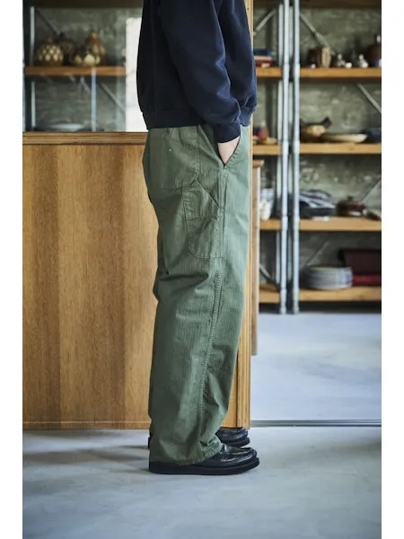 orSlow WIDE FIT FRENCH WORK PANTS (UNISEX) - Army Green