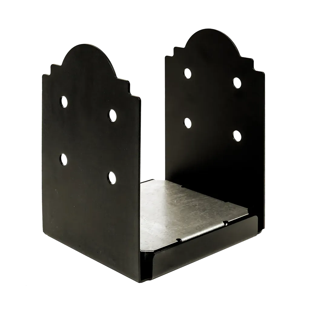 Outdoor Accents® Mission Collection® ZMAX®, Black Powder-Coated Post Base for 10x10 (Pack of 2)
