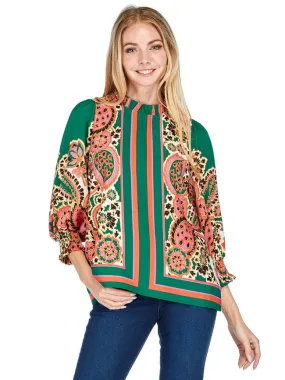 Paisley Scarf Blouse