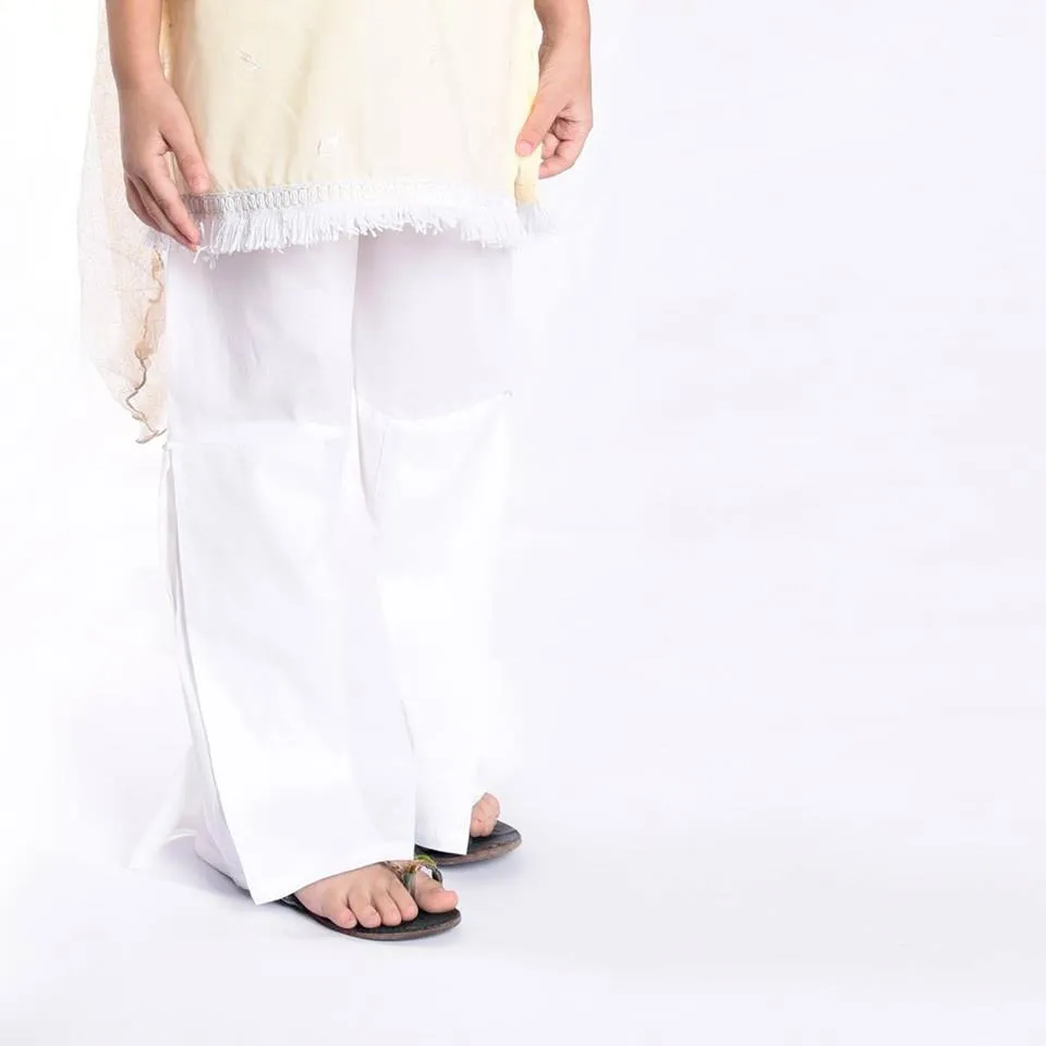 Pleated bell bottom trouser