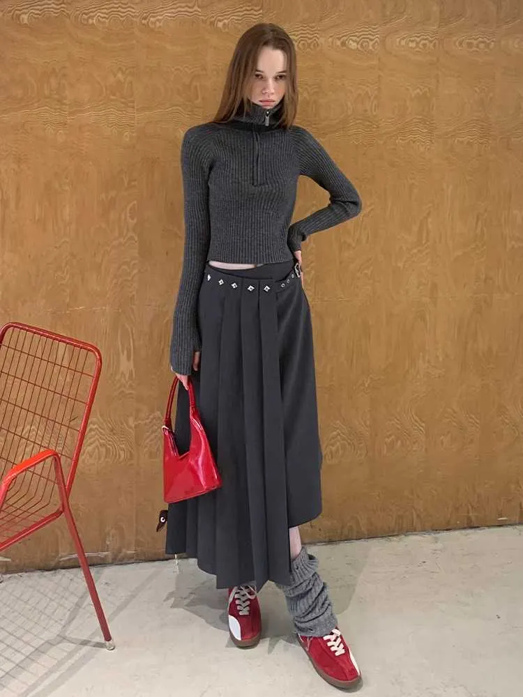 Pleated long skirt【s0000010819】