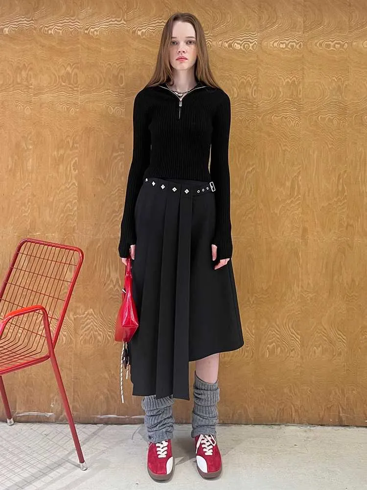Pleated long skirt【s0000010819】