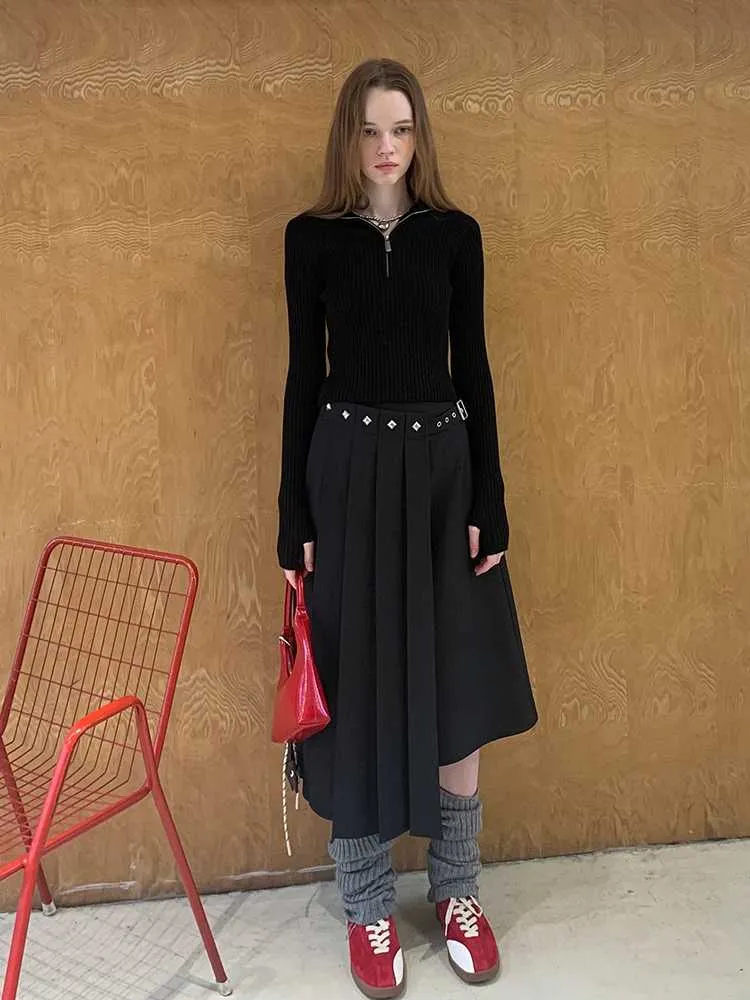 Pleated long skirt【s0000010819】