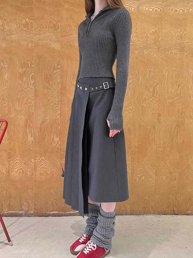 Pleated long skirt【s0000010819】