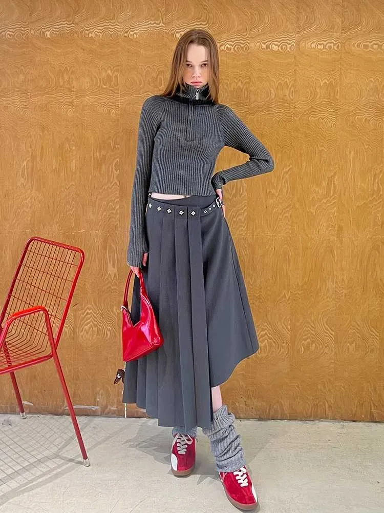 Pleated long skirt【s0000010819】