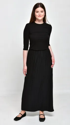 Pleated Maxi Skirt