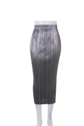 Pleats Please Silver Skirt