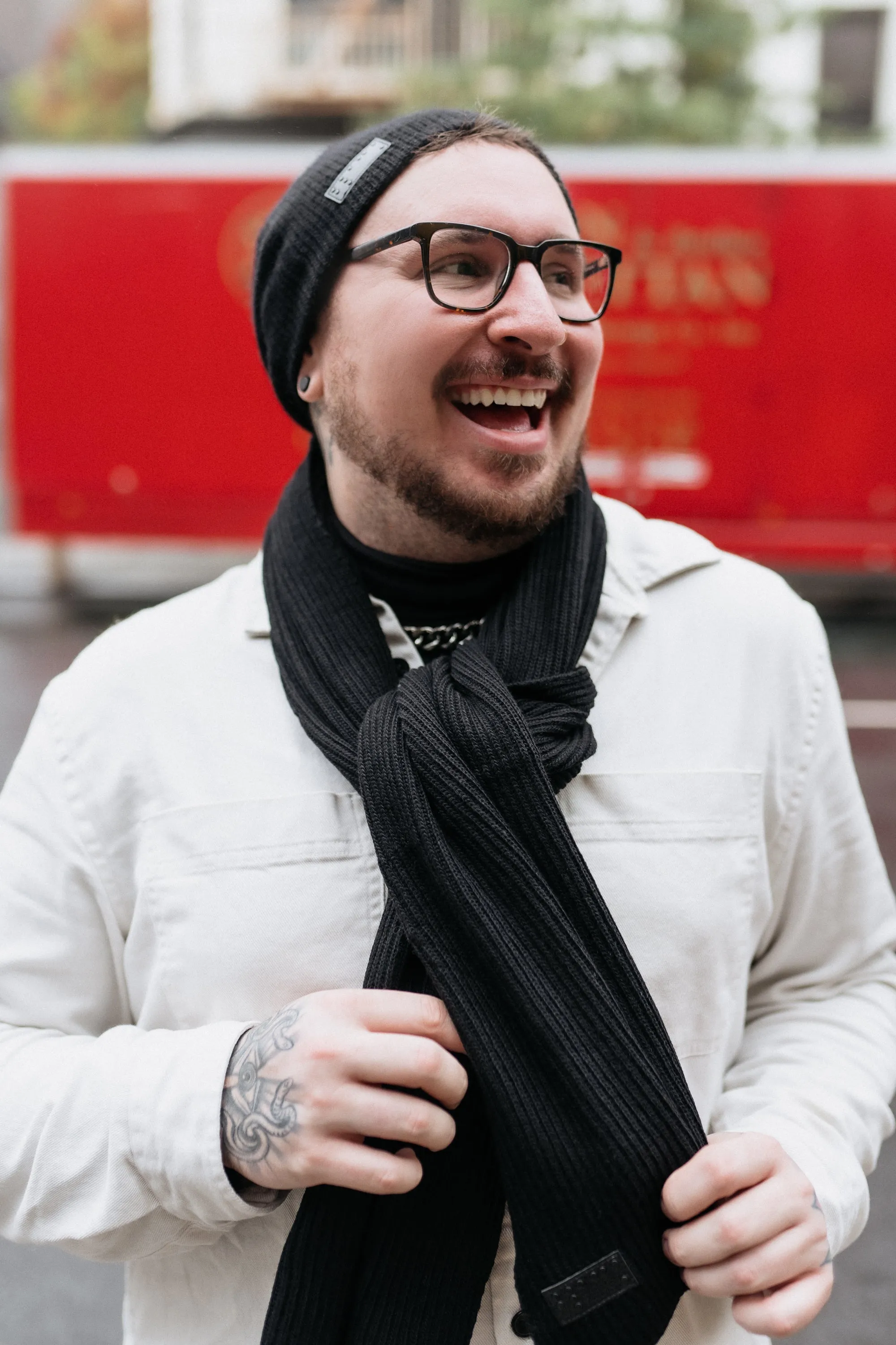 Scarf Ribbed Knit