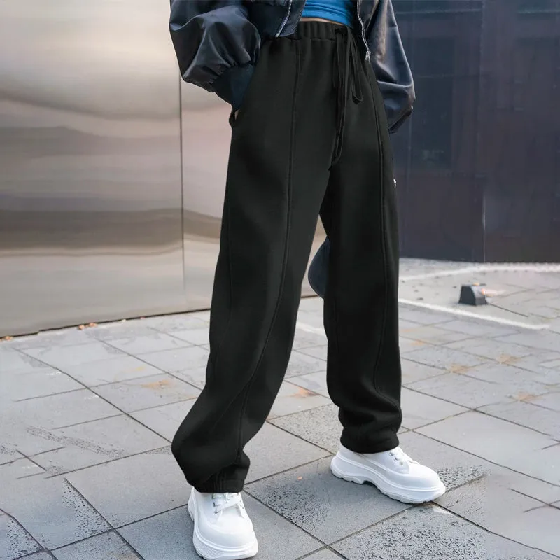 Seam Detail Knot Front Thermal Sweatpants
