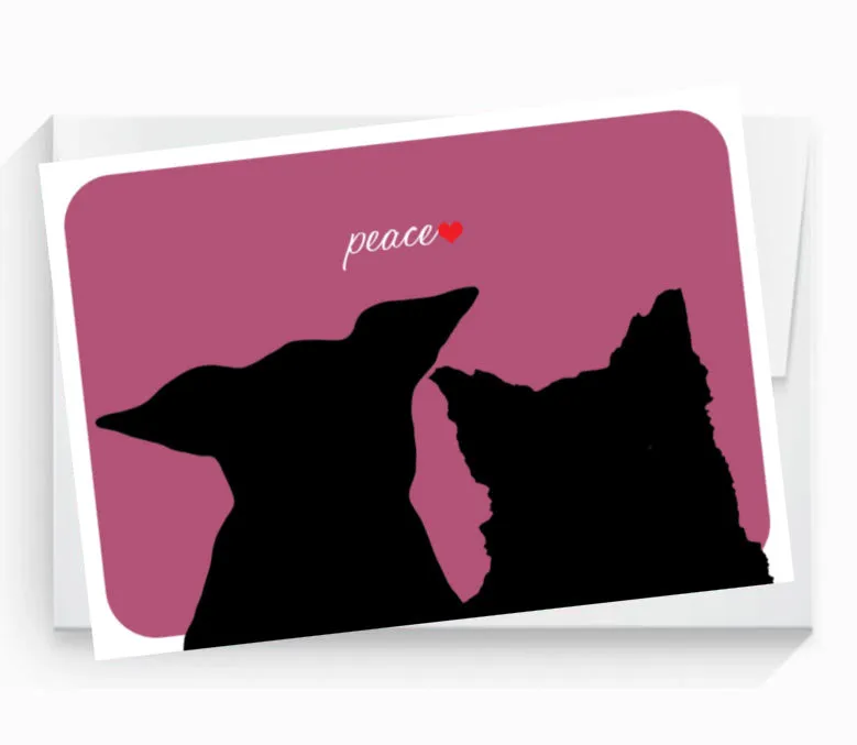 Silhouette Cards - Peace, Love, & Forever (set of 6)