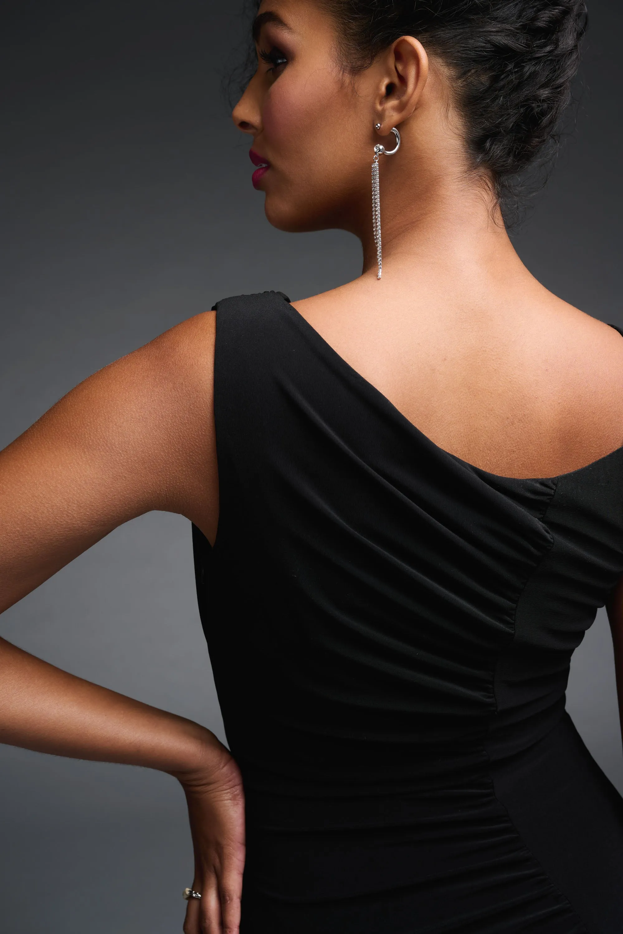 Sleeveless Asymmetrical Wrap Dress
