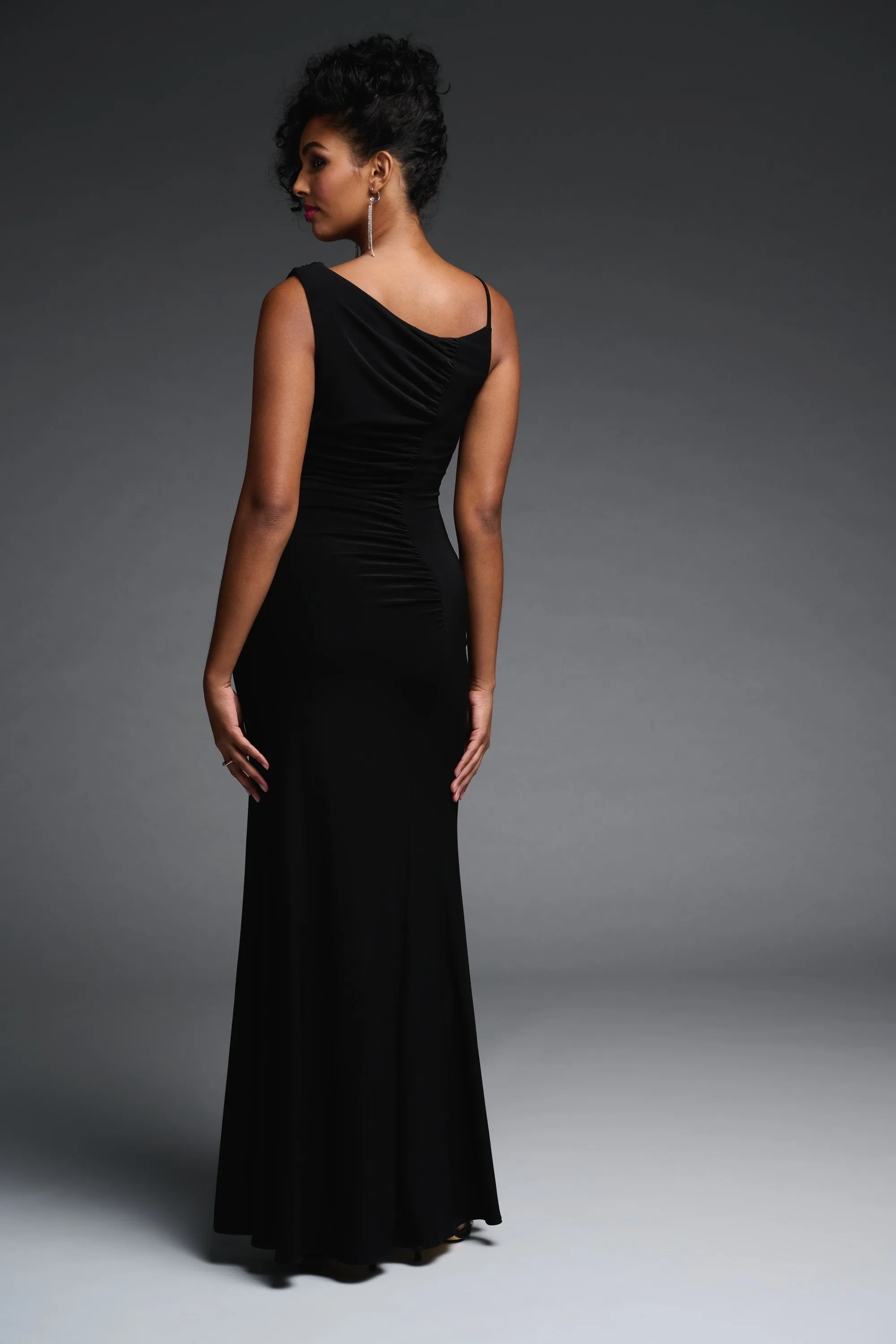 Sleeveless Asymmetrical Wrap Dress