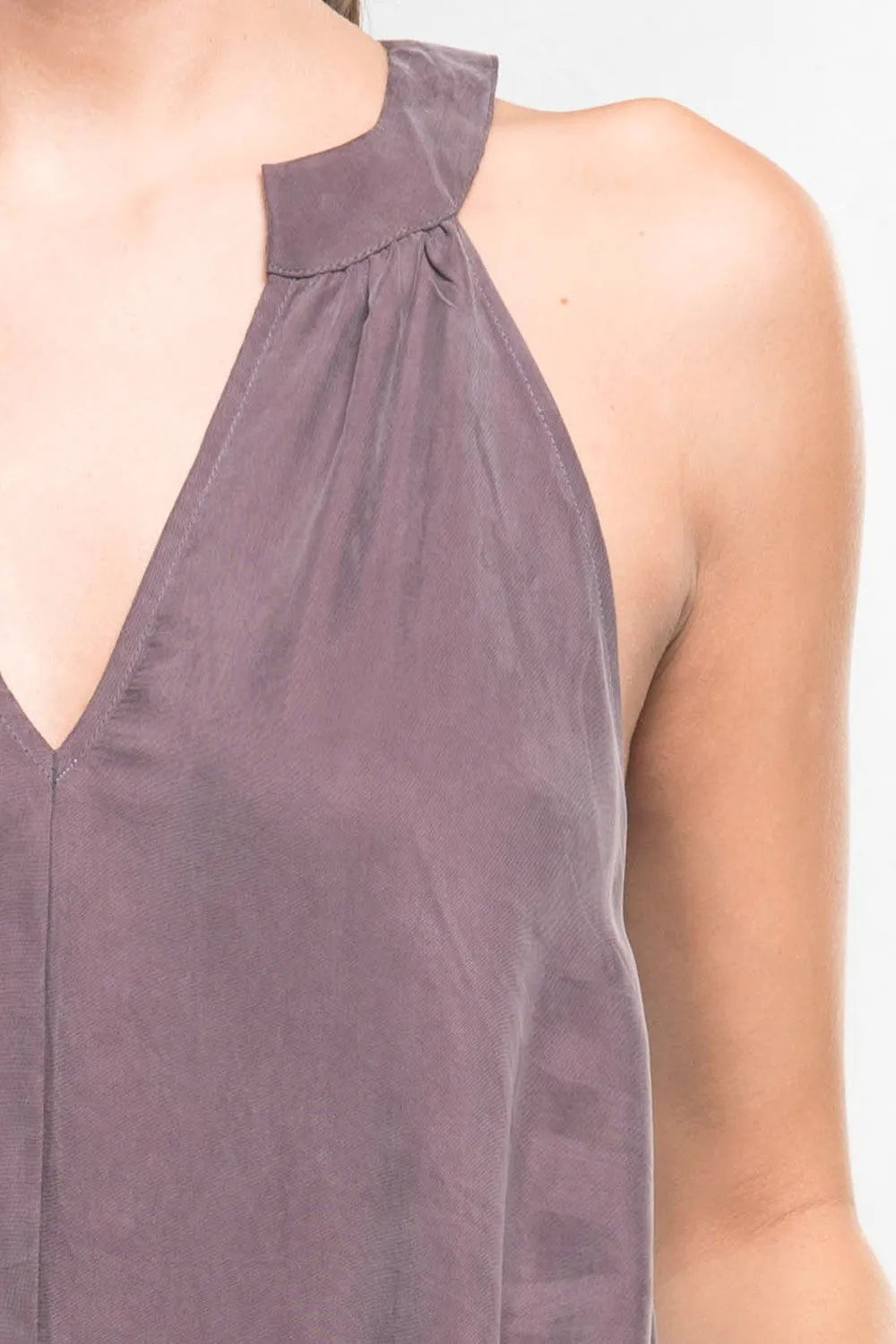 Sleeveless Cupro Maxi Dress